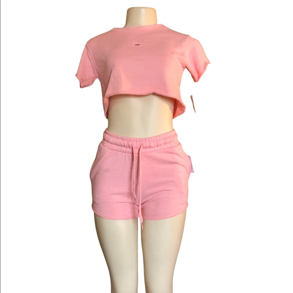 Bright Pink Shorts Set